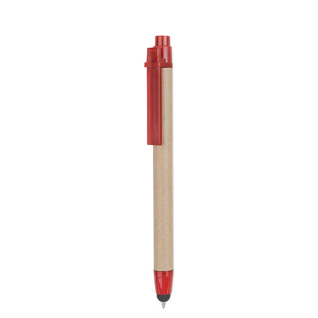 Recycled carton touch pen  - red