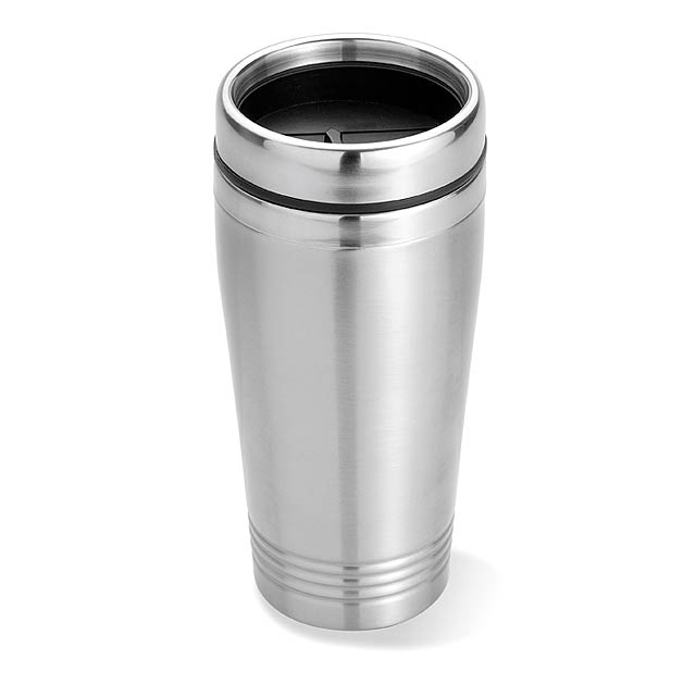 Double wall travel cup MO8125-16 - matt silver