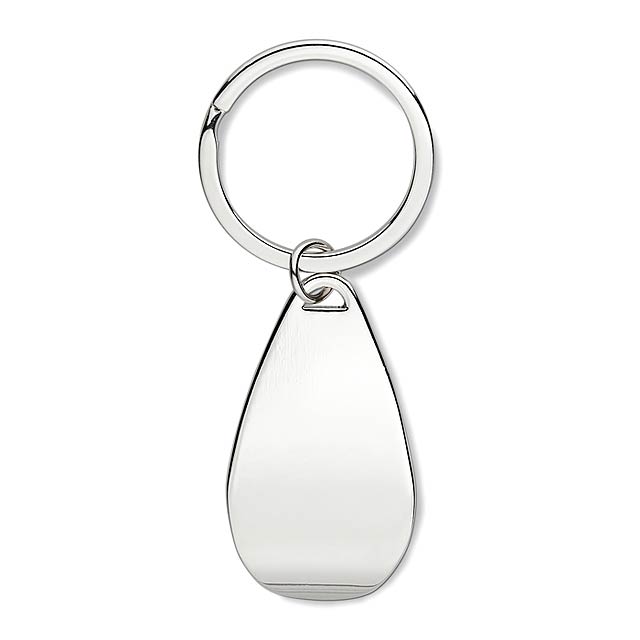 Bottle opener key ring MO8135-17 - shiny silver