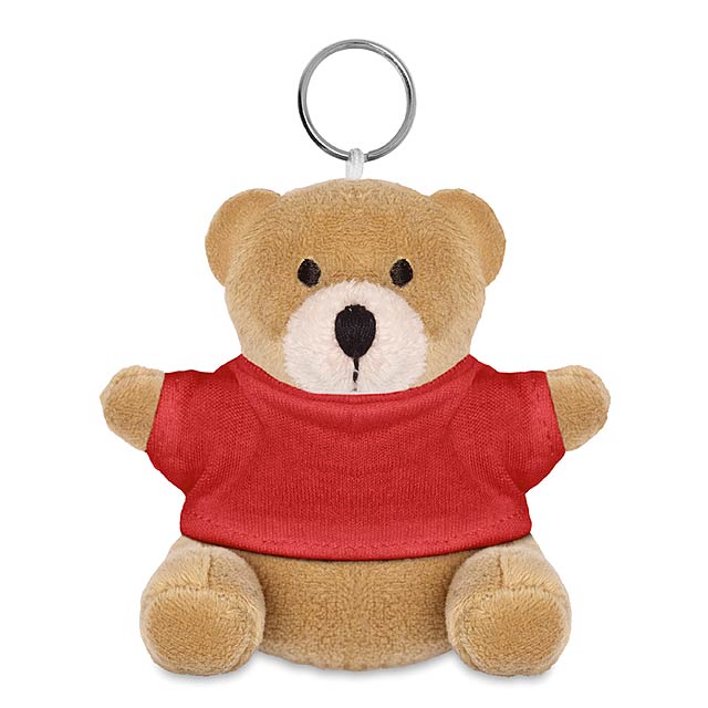 Medveď s krúžkom na kľúče - červená