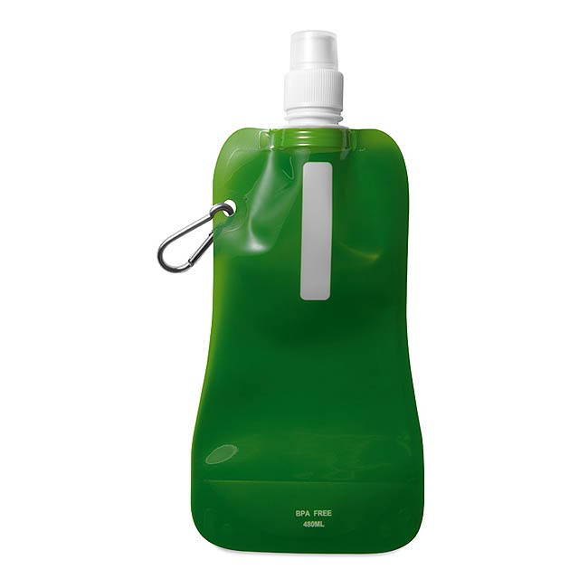 Skladacia fľaša na vodu - transparentná zelená