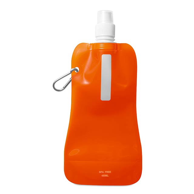 Skládací láhev na vodu  - transparentní oranžová