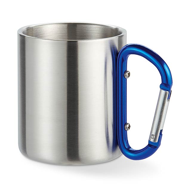 Metal mug w carabiner handle MO8313-04 - blue