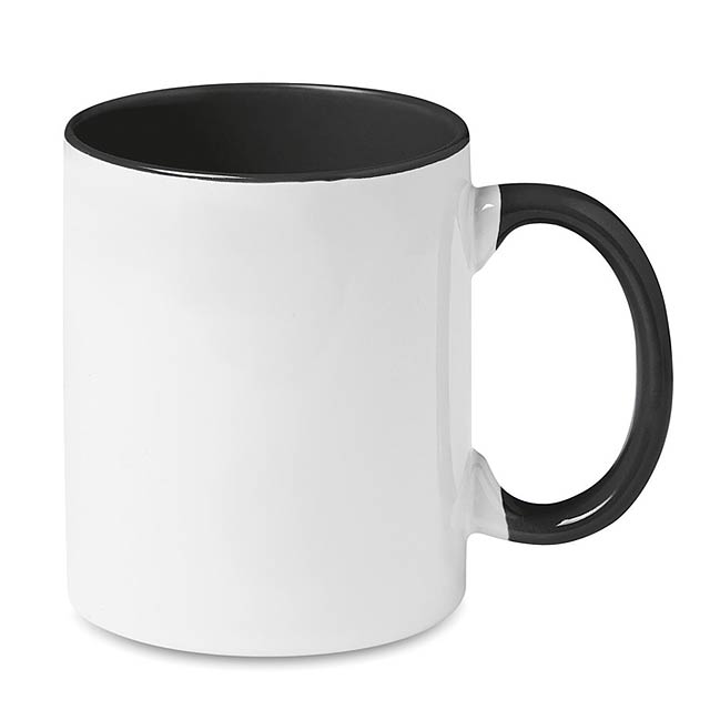Coloured sublimation mug - SUBLIMCOLY - black