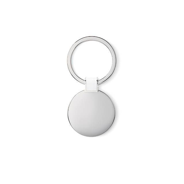 Round shaped key ring  - white