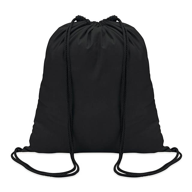 Cotton 100 gsm drawstring bag  - black