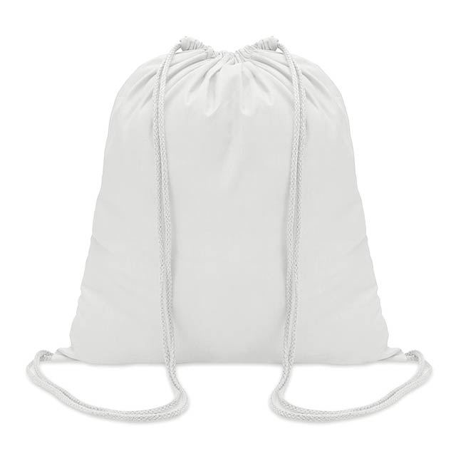 Cotton 100 gsm drawstring bag  - white