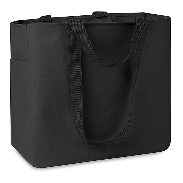 Shopping bag in 600D polyester - black