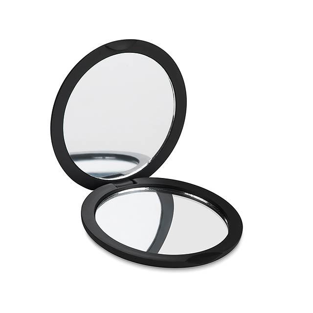 Double sided compact mirror  - black