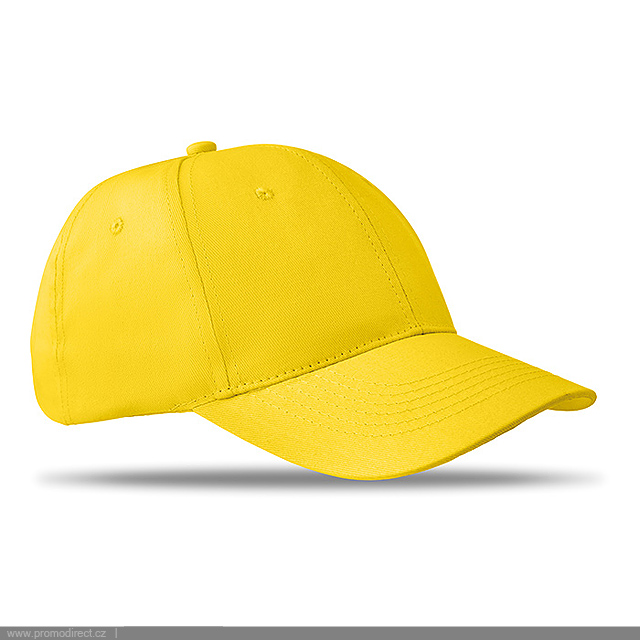 6 panels baseball cap - BASIE - yellow