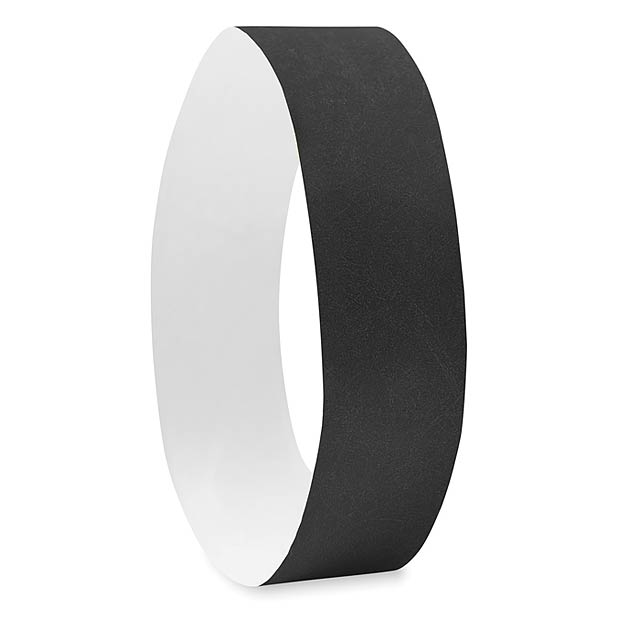 One sheet of 10 wristbands - TYVEK# - black