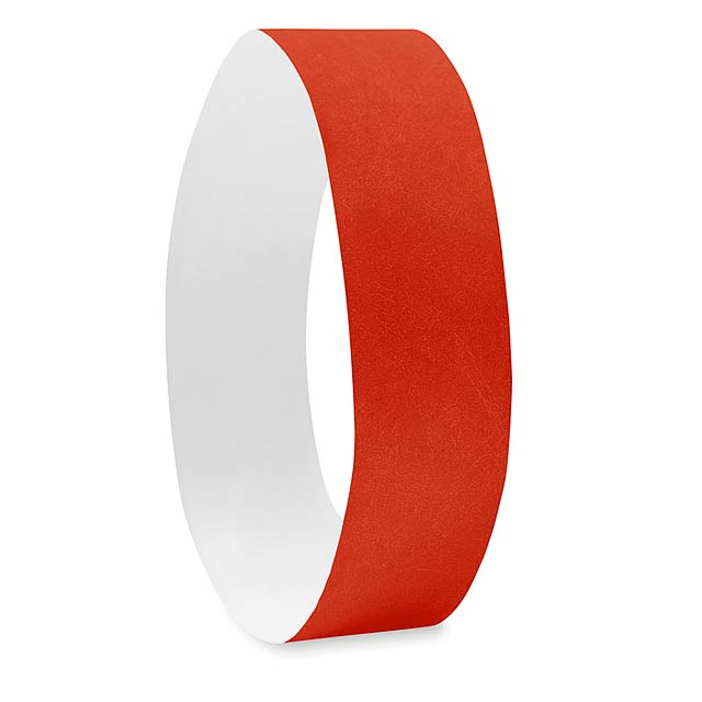One sheet of 10 wristbands - TYVEK# - red