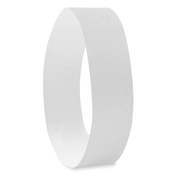 One sheet of 10 wristbands - TYVEK# - white