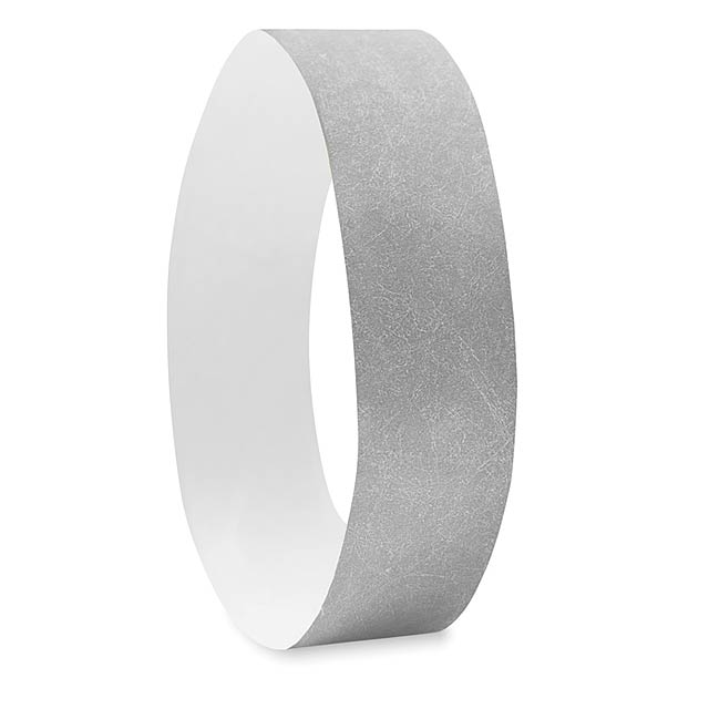 One sheet of 10 wristbands - TYVEK# - silver