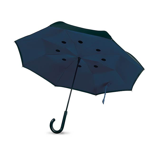 23 "reversibler Regenschirm, doppelt - blau