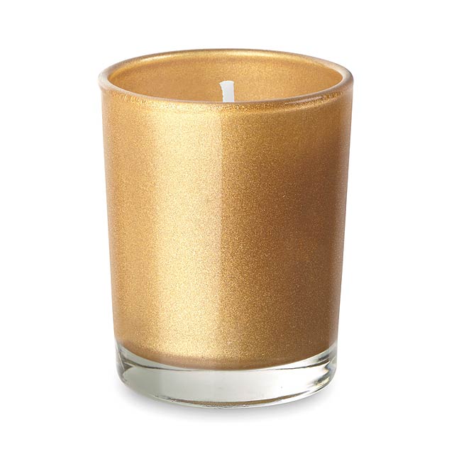 Malá svíčka ve skleničce - SELIGHT - zlatá