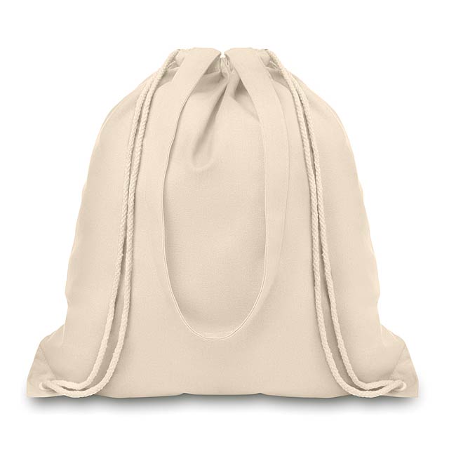 Drawstring and handles bag - MOIRA - beige