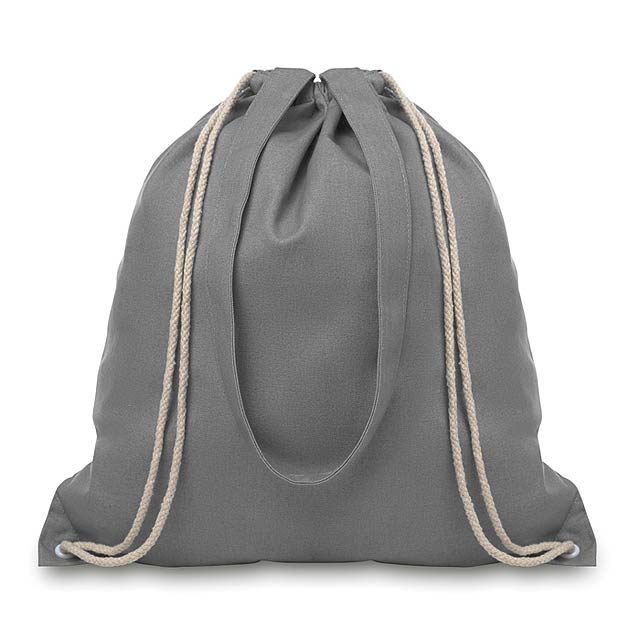 Drawstring and handles bag - MOIRA - grey