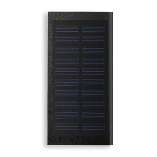 Solar power bank 8000 mAh - SOLAR POWERFLAT - black