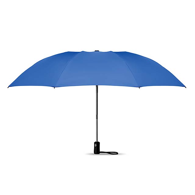 Faltbarer reversibler Regenschirm - königsblauen  