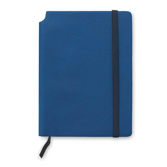 Zápisník s PU deskami - SOFTNOTE - modrá