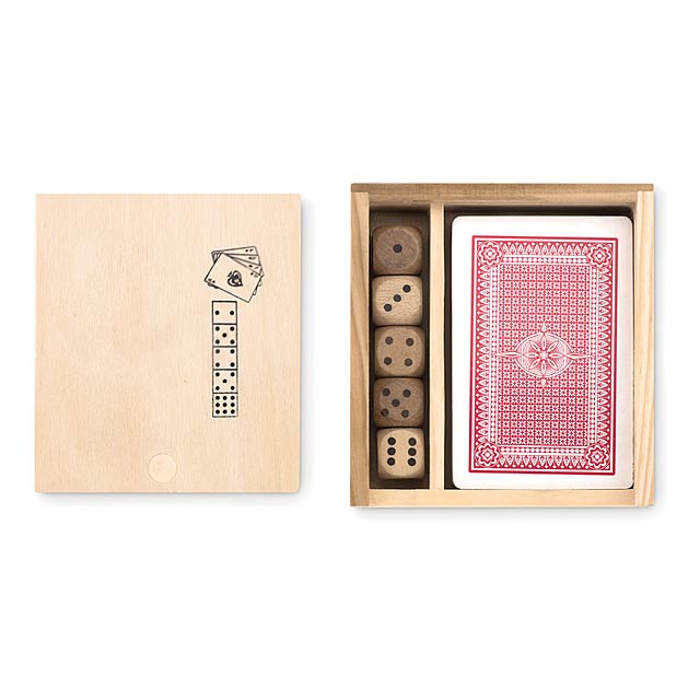 Karten und Würfel in der Box - MO9187-40 - Holz