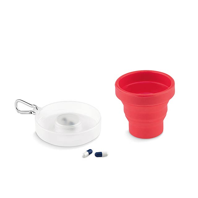 Silicone foldable cup - MO9196-05 - red