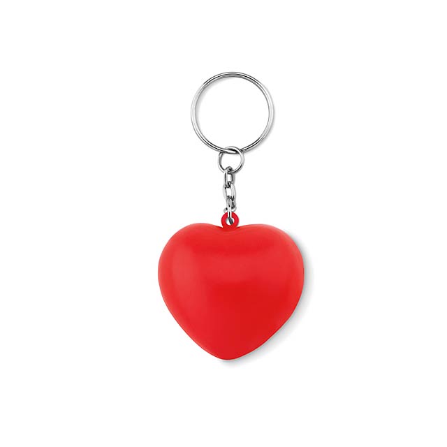 Keyring with PU heart - MO9210-05 - red