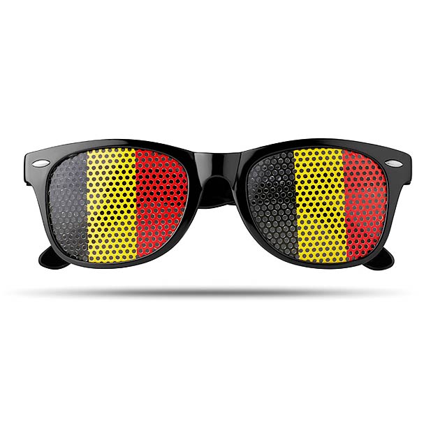 Sonnenbrille mit Flaggenlinsen - MO9275-03 - schwarz