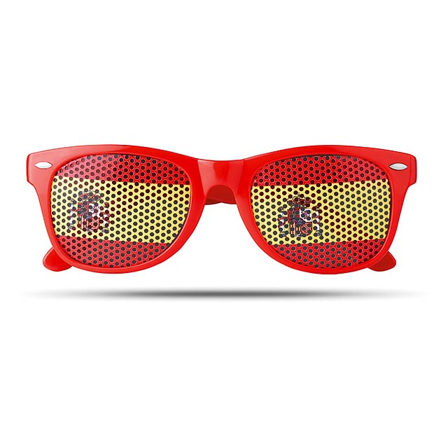 Sonnenbrille mit Flaggenlinsen - MO9275-05 - Rot
