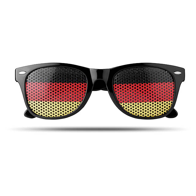 Sonnenbrille mit Flaggenlinsen - MO9275-08 - Gelb