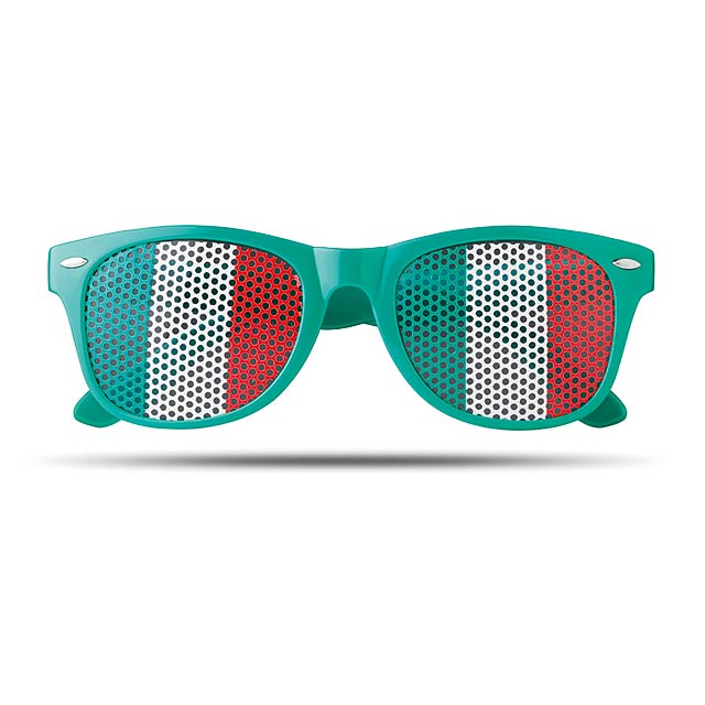 Sonnenbrille mit Flaggenlinsen - MO9275-09 - Grün