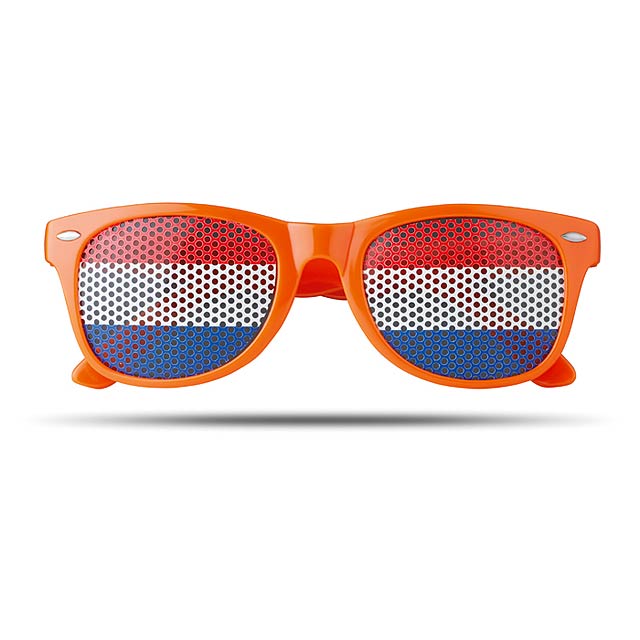 Sonnenbrille mit Flaggenlinsen - MO9275-10 - Orange