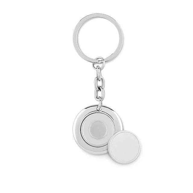 Keyring round with token - MO9289-17 - shiny silver