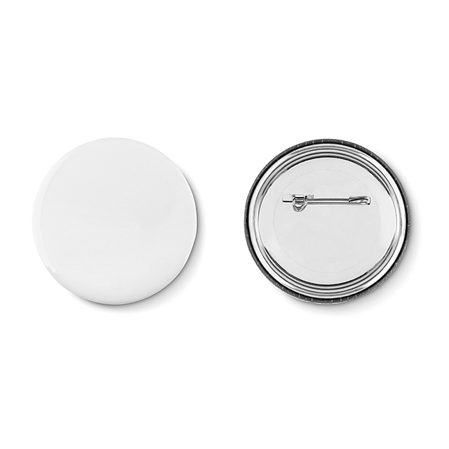 Pin button  - matt silver