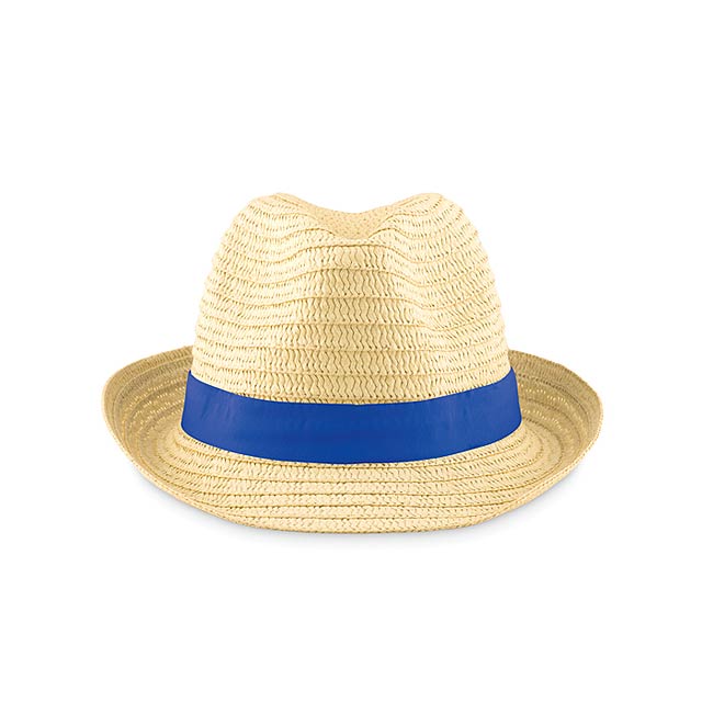 Natural straw hat - MO9341-37 - royal blue