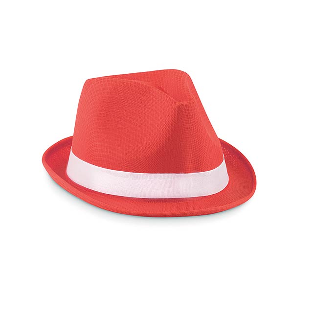Coloured polyester hat - MO9342-05 - red