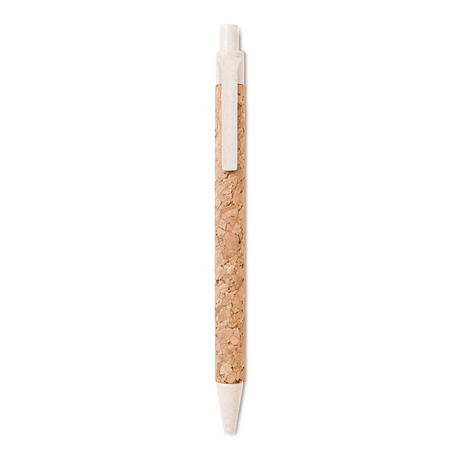 Cork/ Wheat-Straw/ PP ball pen MO9480-13 - beige