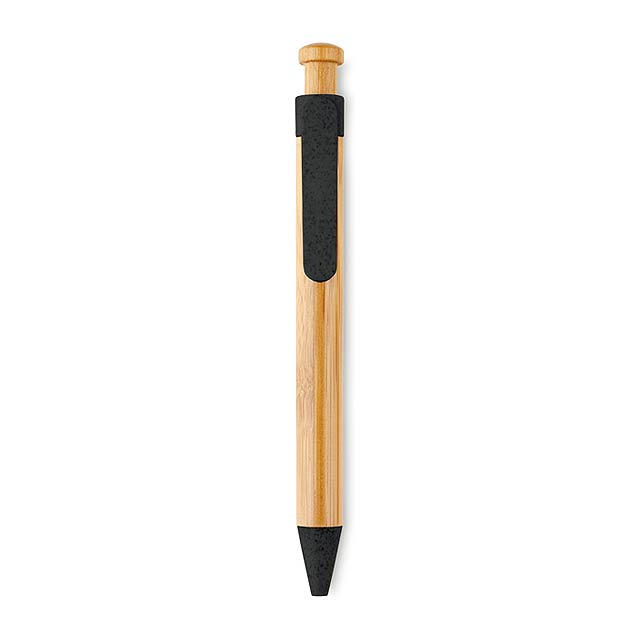 Bamboo/Wheat-Straw PP ball pen MO9481-03 - black