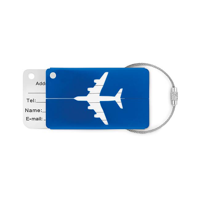 Aluminium luggage tag          MO9508-37 - royal blue