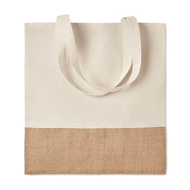 Shopping bag w/ jute details   MO9518-13 - beige