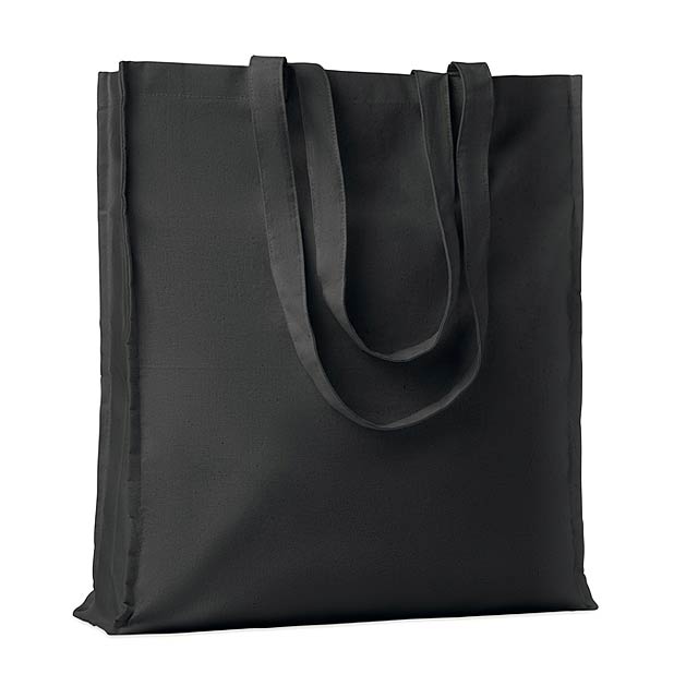 Cotton shopping bag w/ gusset  MO9596-03 - black