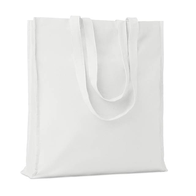Cotton shopping bag w/ gusset  MO9596-06 - white