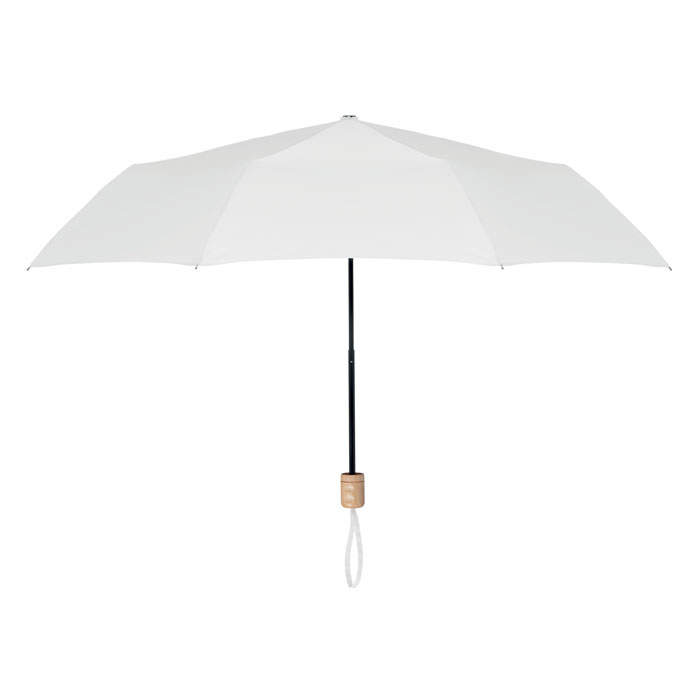 21 inch RPET foldable umbrella - TRALEE - white