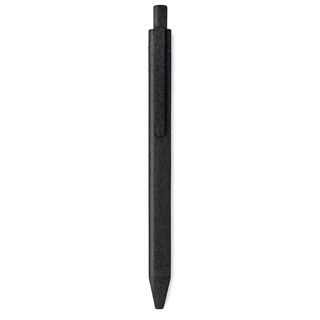 Wheat-Straw /PP push type pen  MO9614-03 - black