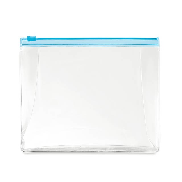 Cosmetic pouch with zipper     MO9627-23 - transparent blue