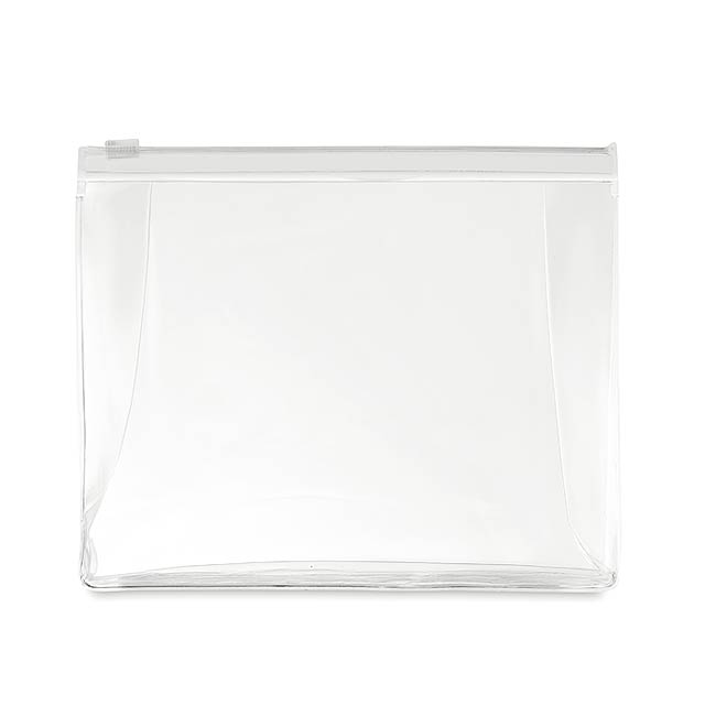Cosmetic pouch with zipper     MO9627-26 - transparent white