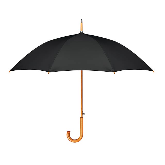 CUMULI RPET - 23.5" RPET pongee deštník      - čierna