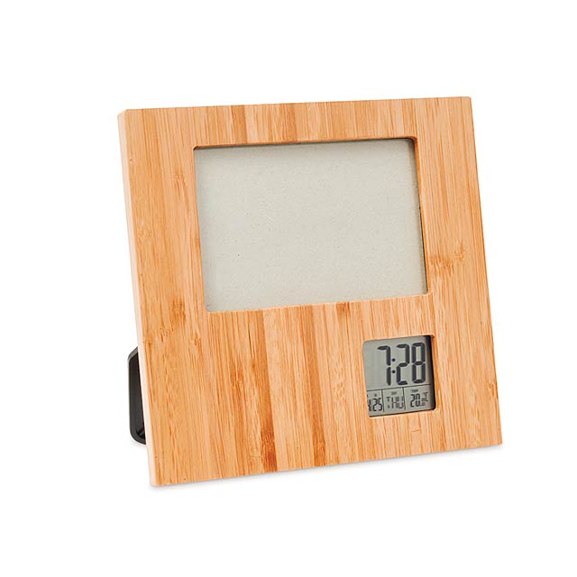 Photo frame with weather statioMO9695-40 - wood