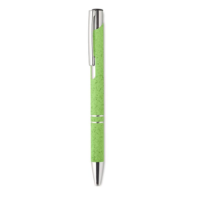 Wheat-Straw/ABS push type pen  MO9762-09 - green